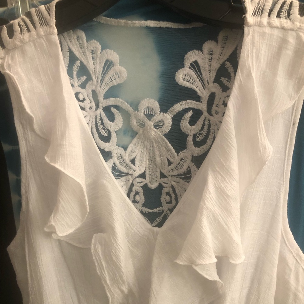 Beautiful gauze lace back dress